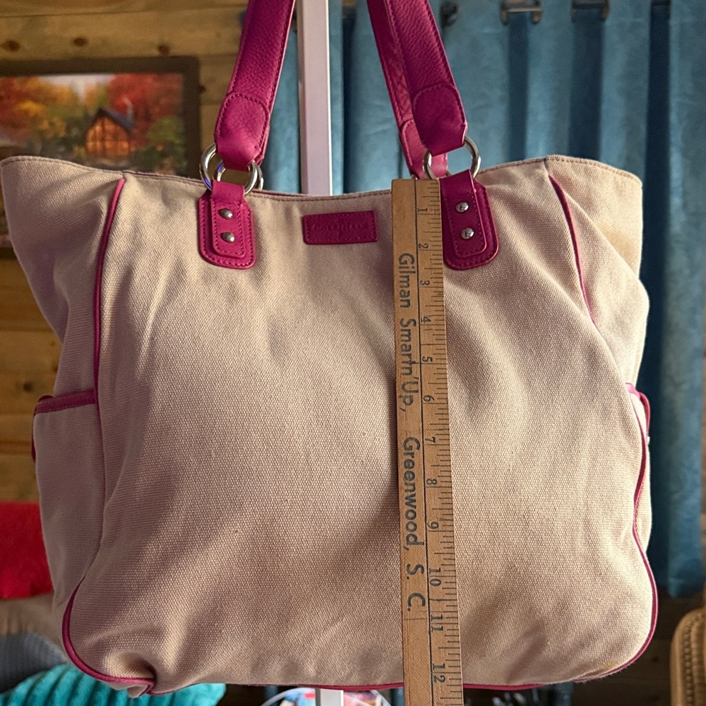 Cole Haan Tan and Pink Tote Bag - Picture 3 of 13